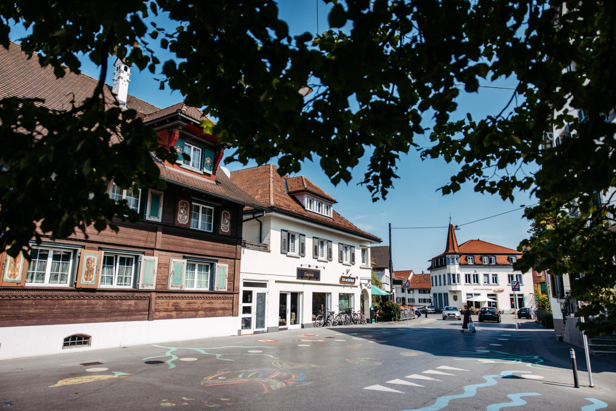 Harder Ortskern mit historischem Charme